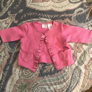 Girl 3/6 month pink heart jacket